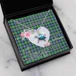 Sea Turtle Necklace Gift for My Beautiful Girlfriend Valentines Necklace Clan Murray of Atholl Ancient Tartan Blue Turtle Necklace