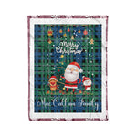 Personalized Gift Tartan Plaid Blanket Clan MacCallum Ancient With Funny Santa Snowman Reindeer Merry Christmas Fleece Blanket, Home Living Room, Plaid Blanket, Tartan Blanket, Scottish Blanket, Buffalo fleece blanket, Christmas Blanket
