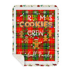 Personalized Gift Tartan Plaid Blanket Clan Turnbull With Christmas Cookie Baking Crew Christmas Gift Sherpa Blanket, tartan sherpa blanket,buffalo plaid sherpa blanket,christmas sherpa blanket,Christmas Throw Blanket,green plaid sherpa blanket,green sherpa blanket