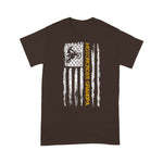 Scotstee Shop - Vintage USA Flag Motorcross Dirt Bike Grandpa Silhouette 4th Of July Shirt