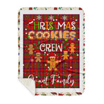 Personalized Gift Tartan Plaid Blanket Clan Grant of Monymusk With Christmas Cookie Baking Crew Christmas Gift Sherpa Blanket, tartan sherpa blanket,buffalo plaid sherpa blanket,christmas sherpa blanket,Christmas Throw Blanket,green plaid sherpa blanket,green sherpa blanket