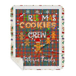 Personalized Gift Tartan Plaid Blanket Clan Matheson Ancient With Christmas Cookie Baking Crew Christmas Gift Sherpa Blanket, tartan sherpa blanket,buffalo plaid sherpa blanket,christmas sherpa blanket,Christmas Throw Blanket,green plaid sherpa blanket,green sherpa blanket