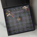 To My Beautiful Soulmate Necklace In Your Eyes I Have Found My Home Clan Clergy Purple Tartan Crown Pendant Necklace
