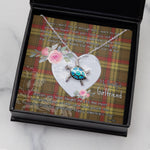 Sea Turtle Necklace Gift for My Beautiful Girlfriend Valentines Necklace Clan MacMillan Weathered Tartan Blue Turtle Necklace