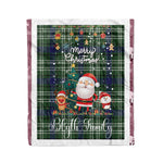 Personalized Gift Tartan Plaid Blanket Clan Blyth Tweeside With Funny Santa Snowman Reindeer Merry Christmas Fleece Blanket, Home Living Room, Plaid Blanket, Tartan Blanket, Scottish Blanket, Buffalo fleece blanket, Christmas Blanket