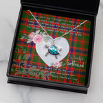 Sea Turtle Necklace Gift for My Beautiful Girlfriend Valentines Necklace Clan Nithsdale Tartan Blue Turtle Necklace