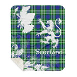 Sherpa Blanket - Tartan Blanket Thistle and Lion Scottish Clan Haliburton Plaid Blanket, plaid sherpa blanket queen,purple sherpa blanket,queen sherpa blanket,queen size sherpa blanket,red sherpa blanket,scottish tartan blankets,sherpa blanket,sherpa christmas blanket
