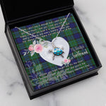 Sea Turtle Necklace Gift for My Beautiful Girlfriend Valentines Necklace Clan MacCallum Tartan Blue Turtle Necklace