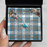 Sea Turtle Necklace To My Beautiful Soulmate Necklace In Your Eyes I Have Found My Home Clan Stewart Muted Blue Tartan Blue Turtle Necklace, Valentine Necklace Gift for Girlfriend Clan Mitchell Ancient Tartan Sunflower Pendant Necklace, Scottish Tartan Jewelry, valentine necklace, necklace girlfriend, necklace for wife, cute necklaces for girlfriend, jewelry for girlfriend, to my soulmate necklace, to my future wife necklace