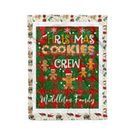Fleece Blanket - Personalized Gift Tartan Plaid Blanket Clan Middleton With Christmas Cookie Baking Crew Christmas Gift Fleece Blanket