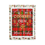 Fleece Blanket - Personalized Gift Tartan Plaid Blanket Clan Munro With Christmas Cookie Baking Crew Christmas Gift Fleece Blanket