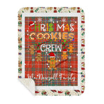 Personalized Gift Tartan Plaid Blanket Clan MacDougall Ancient With Christmas Cookie Baking Crew Christmas Gift Sherpa Blanket, tartan sherpa blanket,buffalo plaid sherpa blanket,christmas sherpa blanket,Christmas Throw Blanket,green plaid sherpa blanket,green sherpa blanket