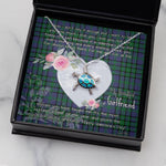 Sea Turtle Necklace Gift for My Beautiful Girlfriend Valentines Necklace Clan Matheson Hunting Tartan Blue Turtle Necklace