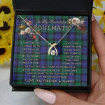 To My Beautiful Soulmate Necklace In Your Eyes I Have Found My Home Clan Blackwatch Modern Tartan Wishbone Dancing Necklace