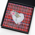 Gift For My Beautiful Girlfriend Necklace Valentine Necklace Clan Preston Tartan Cross Dancing Necklace Scottish Tartan Jewelry