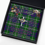 To My Beautiful Soulmate Necklace In Your Eyes I Have Found My Home Clan MacIntyre Hunting Modern Tartan Cross Dancing Necklace