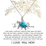 Opal Turtle Necklace - Mom Necklace Mother's Day Gift, To My Mom Necklace, Gift For Mom,  Mother's Day Necklace