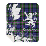 Sherpa Blanket - Tartan Blanket Thistle and Lion Scottish Clan Baird Plaid Blanket, plaid sherpa blanket queen,purple sherpa blanket,queen sherpa blanket,queen size sherpa blanket,red sherpa blanket,scottish tartan blankets,sherpa blanket,sherpa christmas blanket