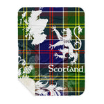 Sherpa Blanket - Tartan Blanket Thistle and Lion Scottish Clan Whitelaw Modern Plaid Blanket, plaid sherpa blanket queen,purple sherpa blanket,queen sherpa blanket,queen size sherpa blanket,red sherpa blanket,scottish tartan blankets,sherpa blanket,sherpa christmas blanket