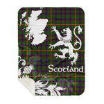 Sherpa Blanket - Tartan Blanket Thistle and Lion Scottish Clan Hall Plaid Blanket, plaid sherpa blanket queen,purple sherpa blanket,queen sherpa blanket,queen size sherpa blanket,red sherpa blanket,scottish tartan blankets,sherpa blanket,sherpa christmas blanket