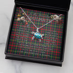 Sea Turtle Necklace To My Beautiful Soulmate Necklace In Your Eyes I Have Found My Home Clan MacKintosh Tartan Blue Turtle Necklace