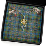 To My Beautiful Soulmate Sunflower Necklace In Your Eyes I Have Found My Home Clan Gillies Tartan Jewelry For Girlfriend, Tartan Sunflower Pendant Necklace, Scottish Tartan Jewelry, valentine necklace, necklace girlfriend, necklace for wife, cute necklaces for girlfriend, jewelry for girlfriend, to my soulmate necklace, to my future wife necklace