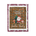 Personalized Gift Tartan Plaid Blanket Clan Jardine With Funny Santa Snowman Reindeer Merry Christmas Fleece Blanket, Home Living Room, Plaid Blanket, Tartan Blanket, Scottish Blanket, Buffalo fleece blanket, Christmas Blanket