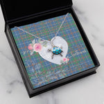 Sea Turtle Necklace Gift for My Beautiful Girlfriend Valentines Necklace Clan MacHardy Tartan Blue Turtle Necklace