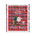 Personalized Gift Tartan Plaid Blanket Clan Preston With Funny Santa Snowman Reindeer Merry Christmas Fleece Blanket, Home Living Room, Plaid Blanket, Tartan Blanket, Scottish Blanket, Buffalo fleece blanket, Christmas Blanket-Recovered