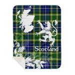 Sherpa Blanket - Tartan Blanket Thistle and Lion Scottish Clan MacKellar Plaid Blanket, plaid sherpa blanket queen,purple sherpa blanket,queen sherpa blanket,queen size sherpa blanket,red sherpa blanket,scottish tartan blankets,sherpa blanket,sherpa christmas blanket