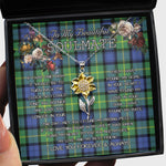 To My Beautiful Soulmate Sunflower Necklace In Your Eyes I Have Found My Home Clan Gordon Old Ancient Tartan Jewelry For Girlfriend