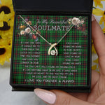 To My Beautiful Soulmate Necklace In Your Eyes I Have Found My Home Clan Beveridge Tartan Wishbone Dancing Necklace