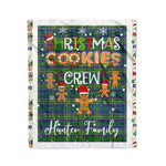 Personalized Gift Tartan Plaid Blanket Clan Hunter of Hunterston With Christmas Cookie Baking Crew Christmas Gift Blanket, Plaid Blanket, Christmas Fleece Blanket, Christmas Blanket, Tartan Blanket, Scottish Blanket, Scotland Blanket, Family Name Blanket, Custom Blanket, Personalized Blanket