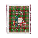 Personalized Gift Tartan Plaid Blanket Clan Baxter Modern With Funny Santa Snowman Reindeer Merry Christmas Fleece Blanket, Home Living Room, Plaid Blanket, Tartan Blanket, Scottish Blanket, Buffalo fleece blanket, Christmas Blanket