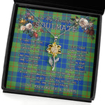 To My Beautiful Soulmate Sunflower Necklace In Your Eyes I Have Found My Home Clan Barclay Hunting Ancient Tartan Jewelry For Girlfriend, Tartan Sunflower Pendant Necklace, Scottish Tartan Jewelry, valentine necklace, necklace girlfriend, necklace for wife, cute necklaces for girlfriend, jewelry for girlfriend, to my soulmate necklace, to my future wife necklace