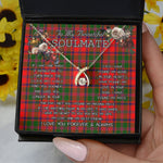 To My Beautiful Soulmate Necklace In Your Eyes I Have Found My Home Clan Stewart of Appin Tartan Wishbone Dancing Necklace