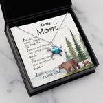 Opal Turtle Necklace - Mom Necklace, To My Mom I Love You To The Moon and Back Necklace, Gift For Mom Birthday Necklace