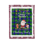 Personalized Gift Tartan Plaid Blanket Clan Armstrong With Funny Santa Snowman Reindeer Merry Christmas Fleece Blanket, Home Living Room, Plaid Blanket, Tartan Blanket, Scottish Blanket, Buffalo fleece blanket, Christmas Blanket