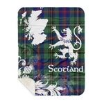 Sherpa Blanket - Tartan Blanket Thistle and Lion Scottish Clan Wood Plaid Blanket, plaid sherpa blanket queen,purple sherpa blanket,queen sherpa blanket,queen size sherpa blanket,red sherpa blanket,scottish tartan blankets,sherpa blanket,sherpa christmas blanket
