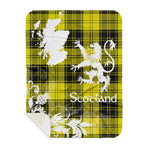 Sherpa Blanket - Tartan Blanket Thistle and Lion Scottish Clan MacLachlan Yellow Plaid Blanket, plaid sherpa blanket queen,purple sherpa blanket,queen sherpa blanket,queen size sherpa blanket,red sherpa blanket,scottish tartan blankets,sherpa blanket,sherpa christmas blanket