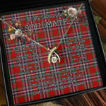 To My Beautiful Soulmate Necklace In Your Eyes I Have Found My Home Clan MacFarlane Red Tartan Wishbone Dancing Necklace