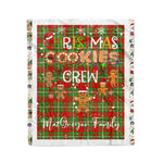 Personalized Gift Tartan Plaid Blanket Clan MacGregor With Christmas Cookie Baking Crew Christmas Gift Blanket, Plaid Blanket, Christmas Fleece Blanket, Christmas Blanket, Tartan Blanket, Scottish Blanket, Scotland Blanket, Family Name Blanket, Custom Blanket, Personalized Blanket