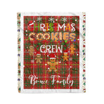 Personalized Gift Tartan Plaid Blanket Clan Bruce With Christmas Cookie Baking Crew Christmas Gift Blanket, Plaid Blanket, Christmas Fleece Blanket, Christmas Blanket, Tartan Blanket, Scottish Blanket, Scotland Blanket, Family Name Blanket, Custom Blanket, Personalized Blanket