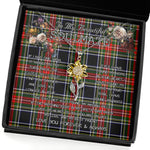 To My Beautiful Soulmate Sunflower Necklace In Your Eyes I Have Found My Home Clan Stewart High Stewards Tartan Jewelry For Girlfriend, Tartan Sunflower Pendant Necklace, Scottish Tartan Jewelry, valentine necklace, necklace girlfriend, necklace for wife, cute necklaces for girlfriend, jewelry for girlfriend, to my soulmate necklace, to my future wife necklace