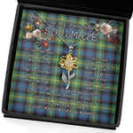 To My Beautiful Soulmate Sunflower Necklace In Your Eyes I Have Found My Home Clan Watson Ancient Tartan Jewelry For Girlfriend, Tartan Sunflower Pendant Necklace, Scottish Tartan Jewelry, valentine necklace, necklace girlfriend, necklace for wife, cute necklaces for girlfriend, jewelry for girlfriend, to my soulmate necklace, to my future wife necklace
