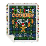 Personalized Gift Tartan Plaid Blanket Clan MacKie With Christmas Cookie Baking Crew Christmas Gift Sherpa Blanket, tartan sherpa blanket,buffalo plaid sherpa blanket,christmas sherpa blanket,Christmas Throw Blanket,green plaid sherpa blanket,green sherpa blanket