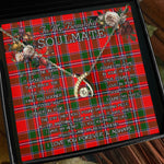 To My Beautiful Soulmate Necklace In Your Eyes I Have Found My Home Clan Spens Tartan Wishbone Dancing Necklace