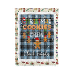 Personalized Gift Tartan Plaid Blanket Clan Clark With Christmas Cookie Baking Crew Christmas Gift Blanket, Plaid Blanket, Christmas Fleece Blanket, Christmas Blanket, Tartan Blanket, Scottish Blanket, Scotland Blanket, Family Name Blanket, Custom Blanket, Personalized Blanket