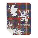 Sherpa Blanket - Tartan Blanket Thistle and Lion Scottish Clan Fraser Hunting Modern Plaid Blanket, plaid sherpa blanket queen,purple sherpa blanket,queen sherpa blanket,queen size sherpa blanket,red sherpa blanket,scottish tartan blankets,sherpa blanket,sherpa christmas blanket