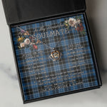 To My Beautiful Soulmate Necklace In Your Eyes I Have Found My Home Clan Clergy Blue Tartan Crown Pendant Necklace
